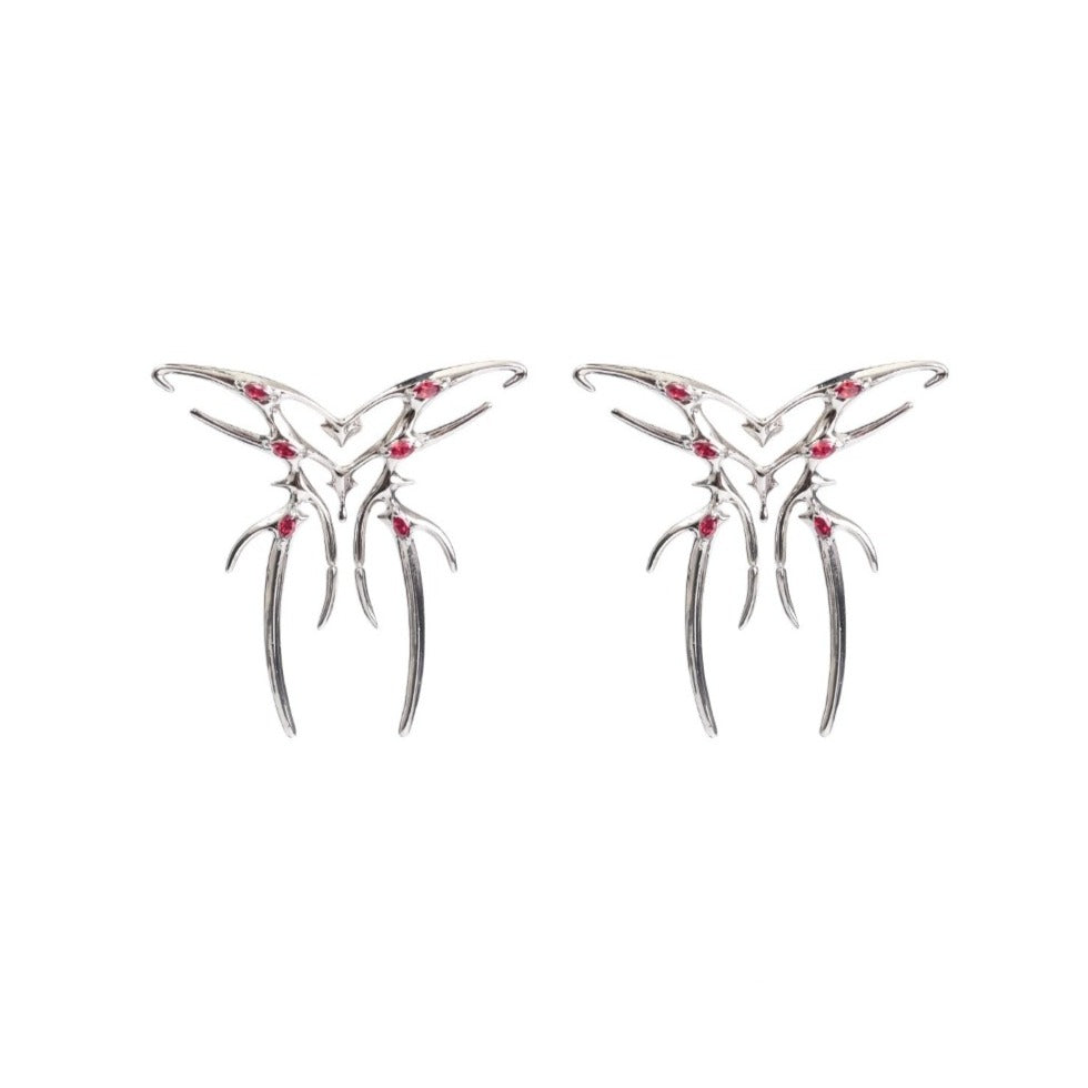 【Planktont 浮U生物】Blood Butterfly Earrings01 pg213