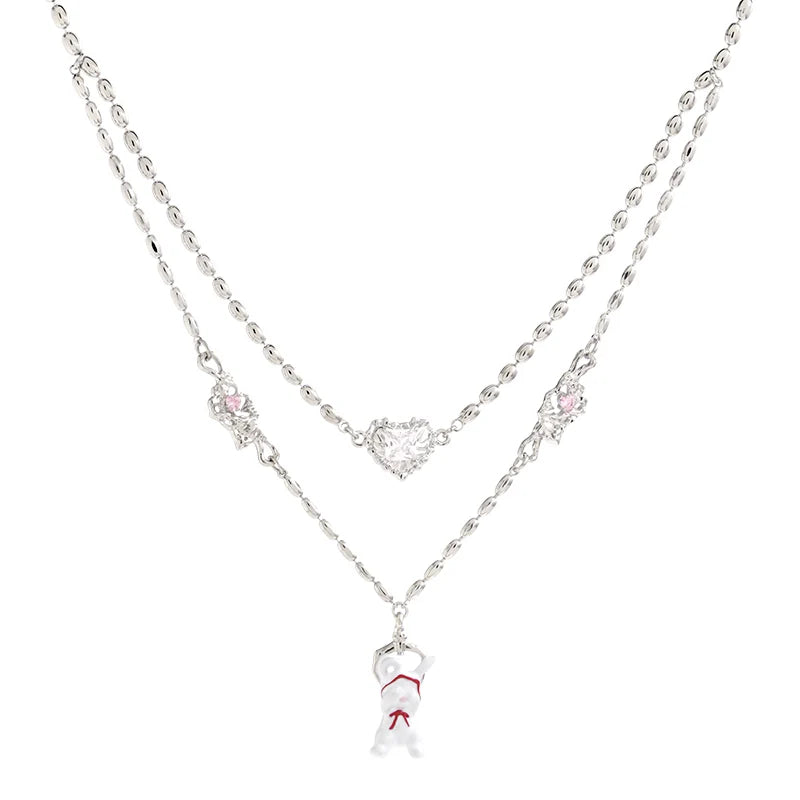 【Esak∞chi】Red Headband Bunny Necklace pg1457