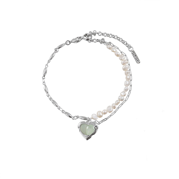 【SUMIYAKI】Green Tea Heart Bracelet pg956