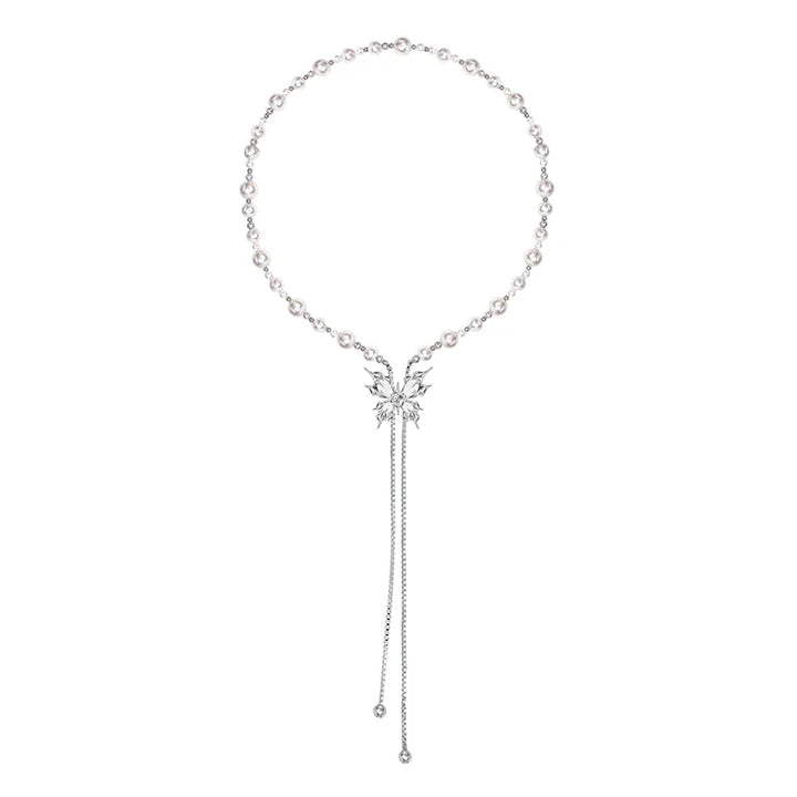 【MASW】Butterfly Dance Pearl Tassel Necklace pg292