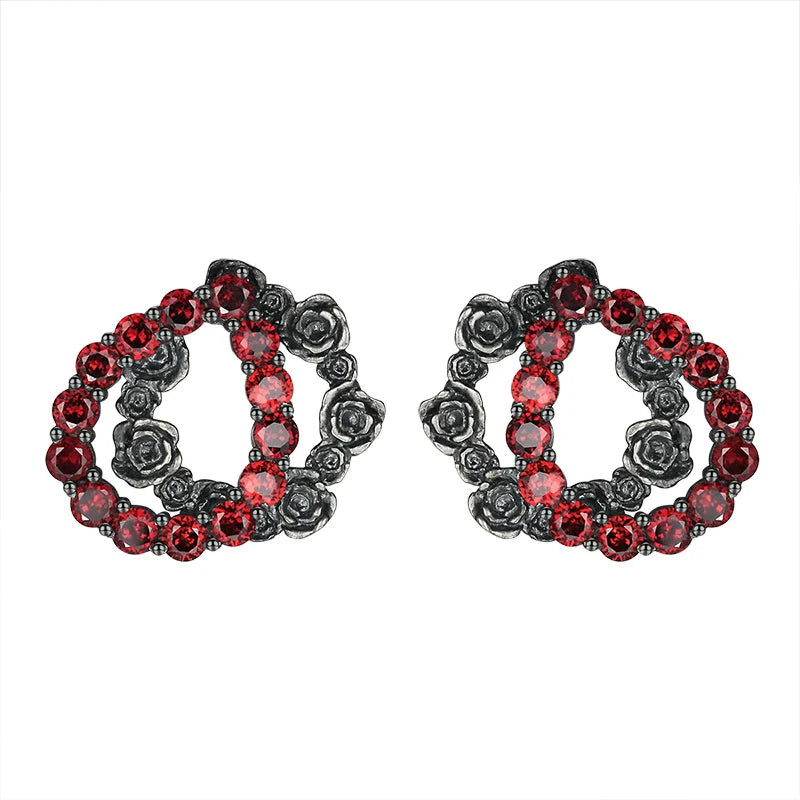 [Hard Candy] Secret Garden Rose Garland Earrings02 pg1583