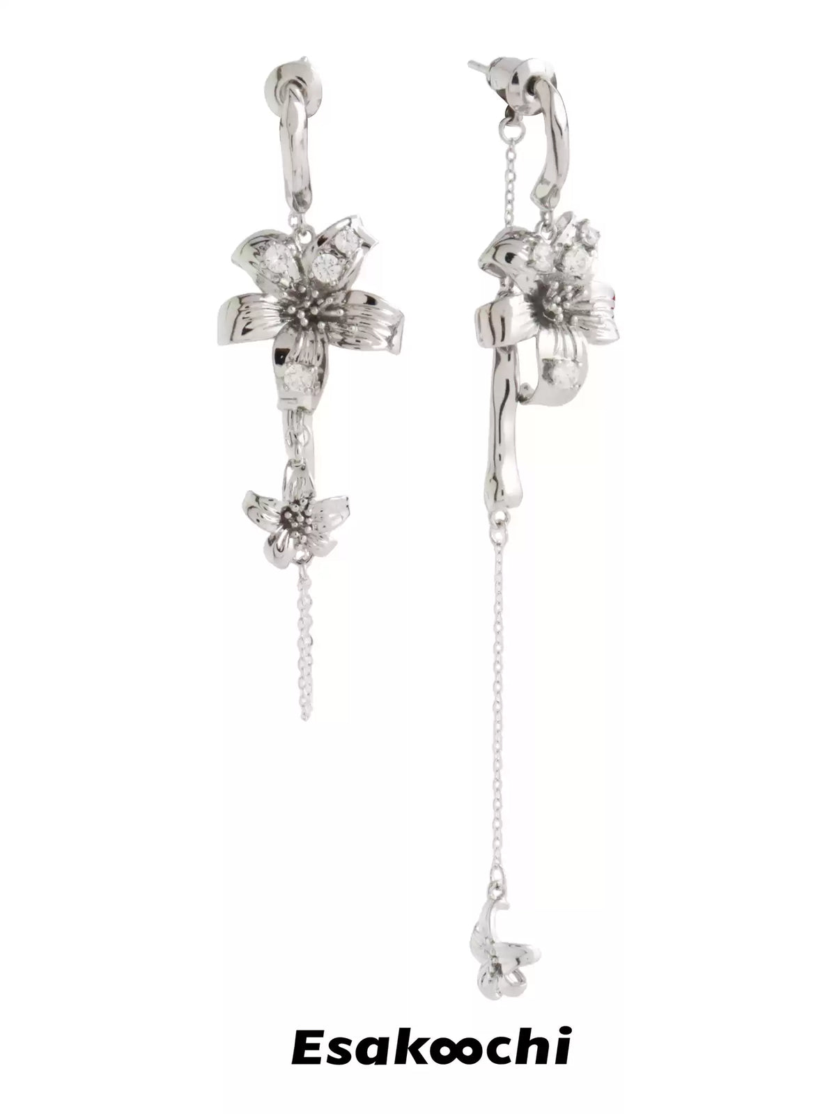Elegant Floral Metal Earrings