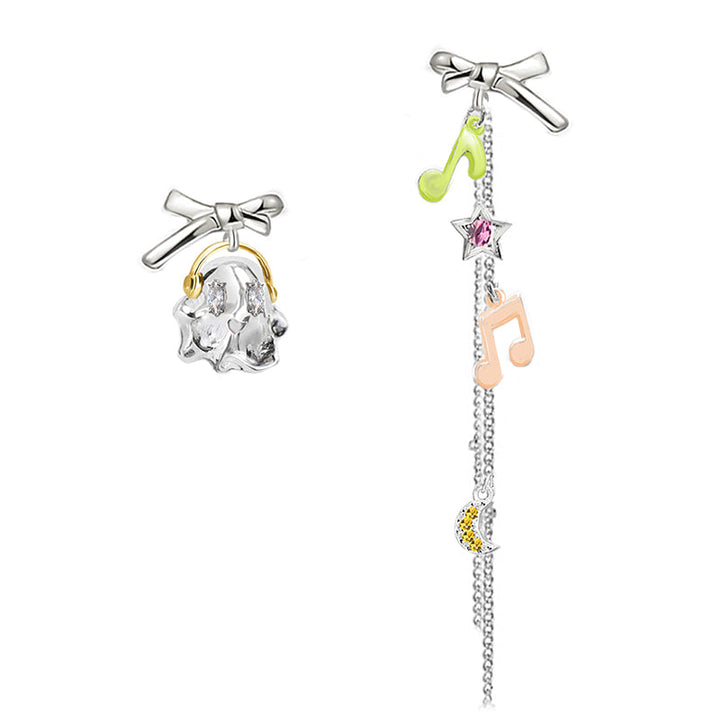 【MASW】Carnival Ghost Bow Earrings pg382