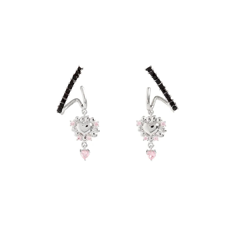 【Esak∞chi】Pink Heart Earrings pg1363