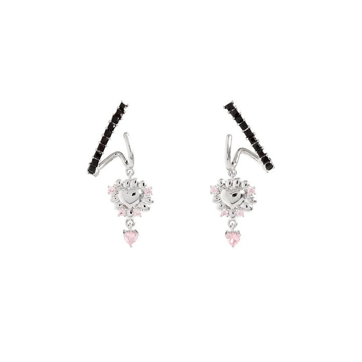 【Esak∞chi】Pink Heart Earrings pg1363