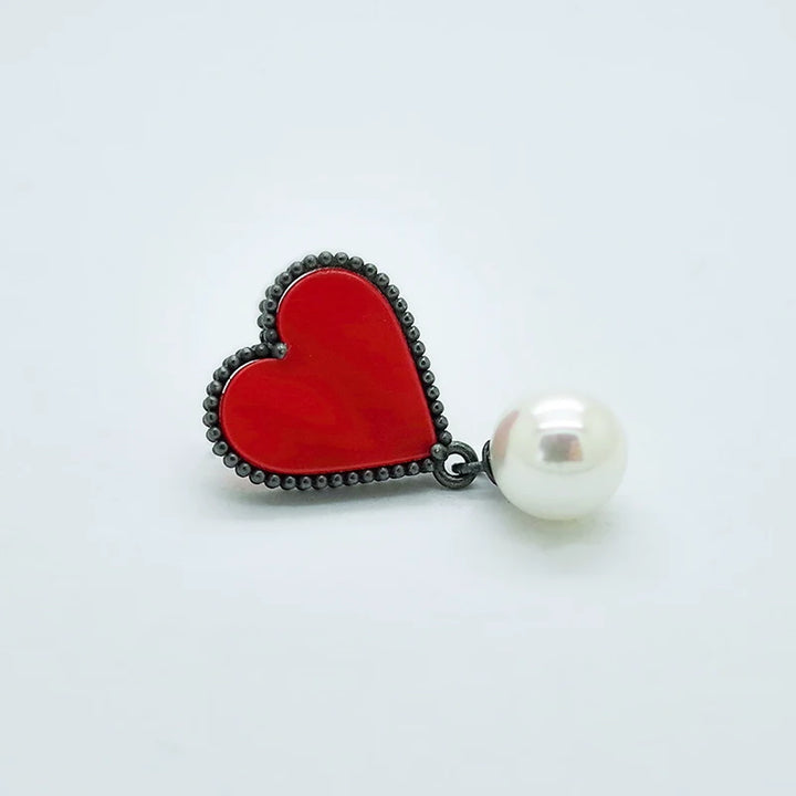 【Hard Candy】Lucky Cards Agate Pearl Earrings pg1139