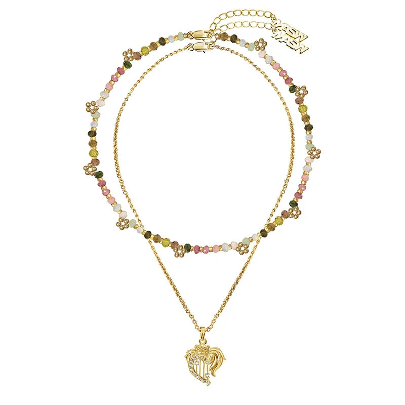 [MASW] Nostalgia Angel Harp Necklace pg1275