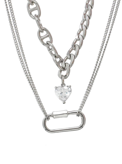 Double-Layer Zirconia Necklace