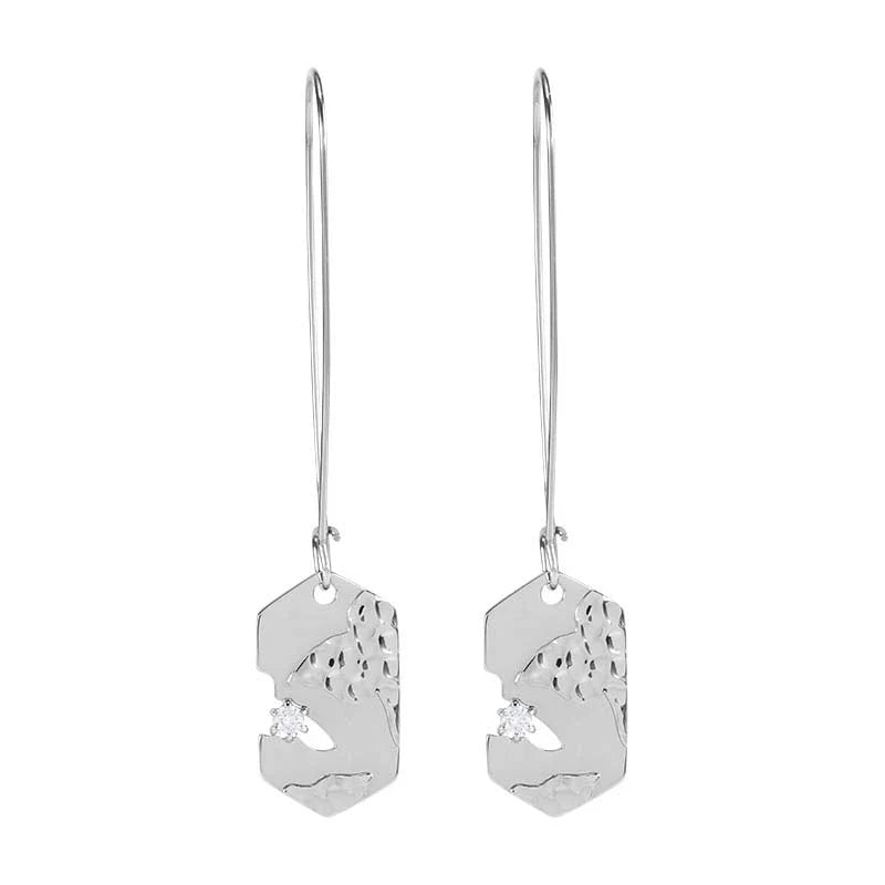 [BLACKHEAD]Dragon Tattoo Hexagon Earrings pg618