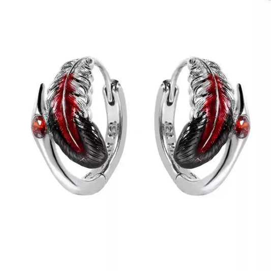 Spirit Crane Feather Earrings