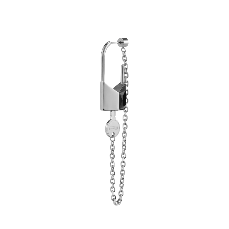 【BLACKHEAD】Interlock Chain Reaction Lock Earrings pg1020