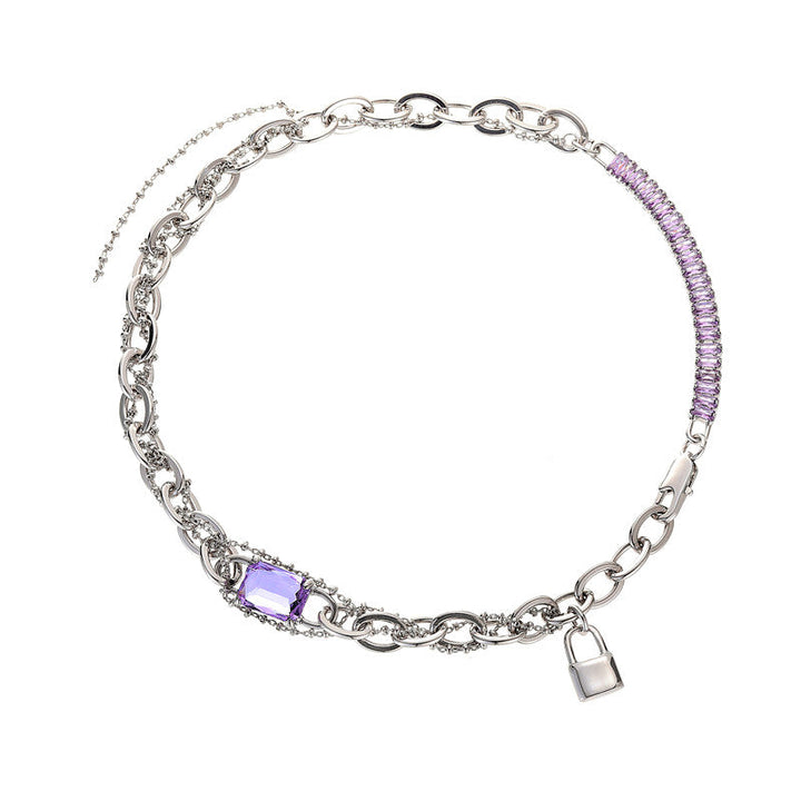 【FAITMAIN】Romantic Amethyst Lock Necklace pg1504