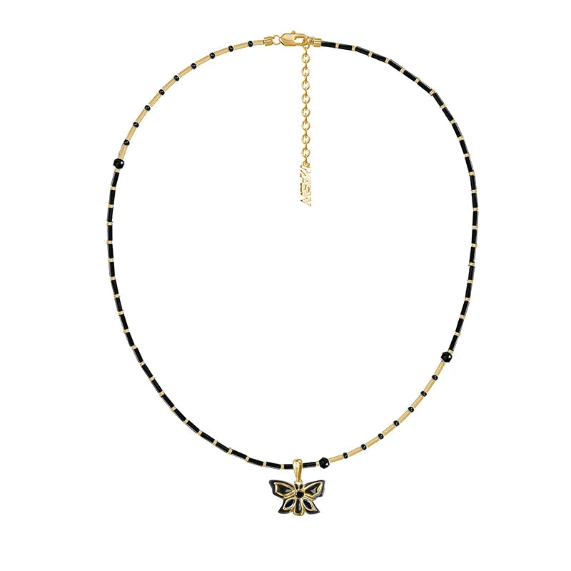 [MASW] Butterfly Dance Black Necklace pg260