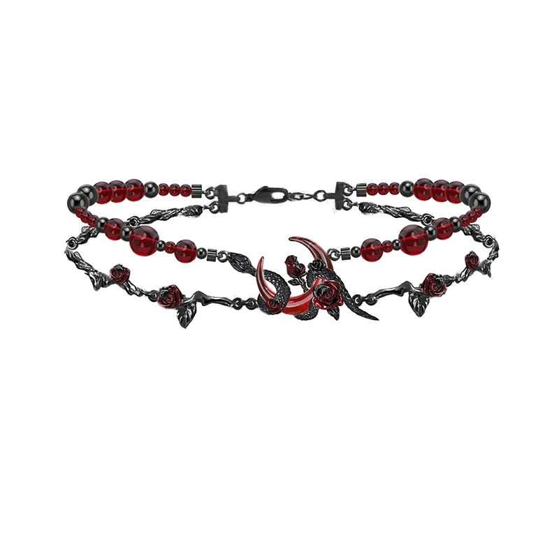 Snake Dance Rose Choker &amp; Necklace