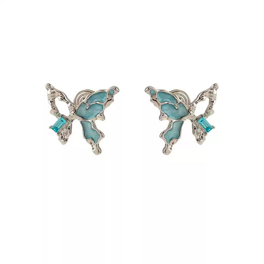 Asymmetrical Butterfly Earrings Set