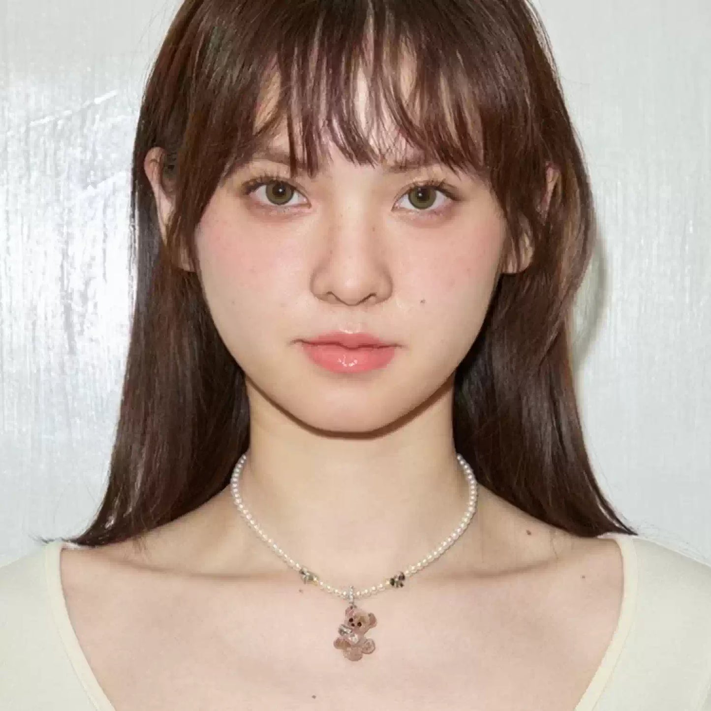 Fleece-Lined Teddy Bear Necklace