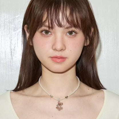Fleece-Lined Teddy Bear Necklace