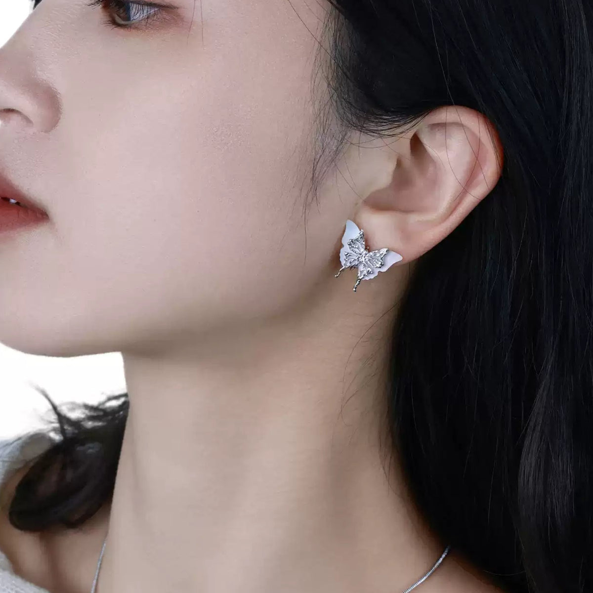 Natural Shell Butterfly Earrings