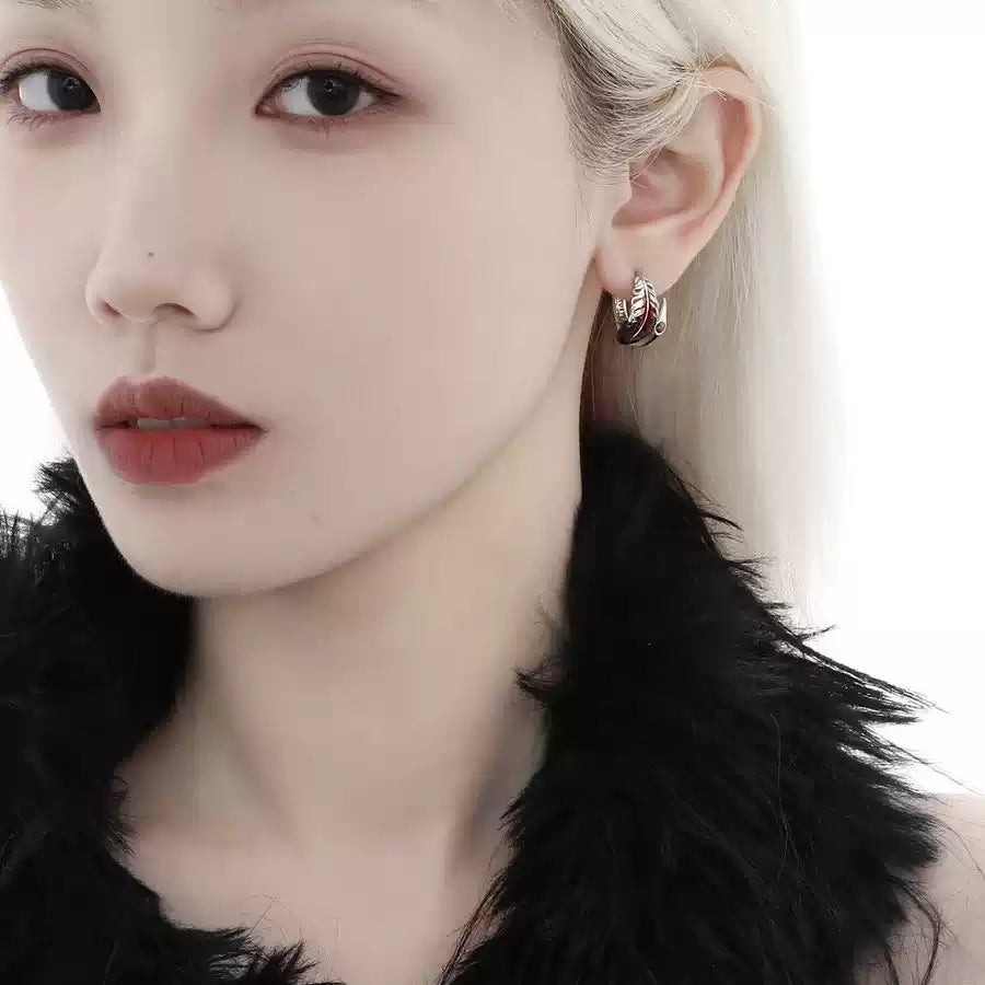 Spirit Crane Feather Earrings