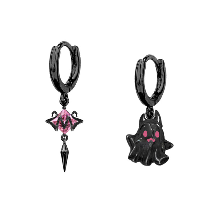 【MASW】Carnival Ghost Pink Bat Earrings01 pg392