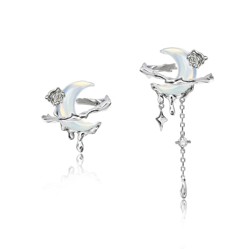 【MASW】Floating Life Dream Moon Earrings pg766