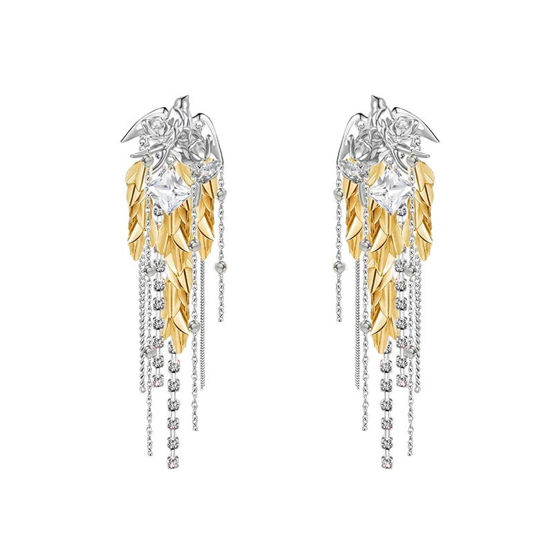 [MASW] Basic Bird Tassel Earrings pg114