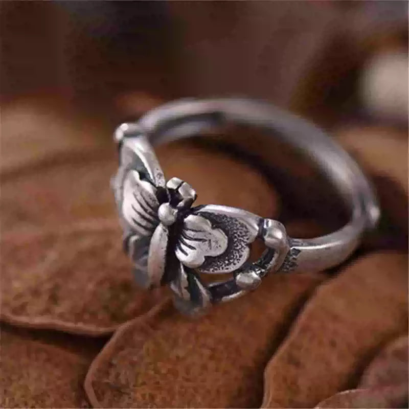 S925 Adjustable Butterfly Ring