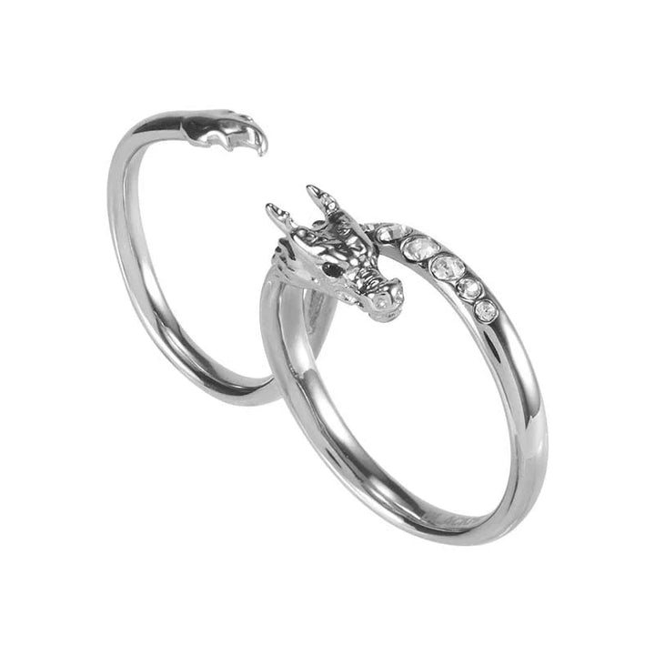 【BLACKHEAD】Dragon Tattoo Double Fingers Ring pg614