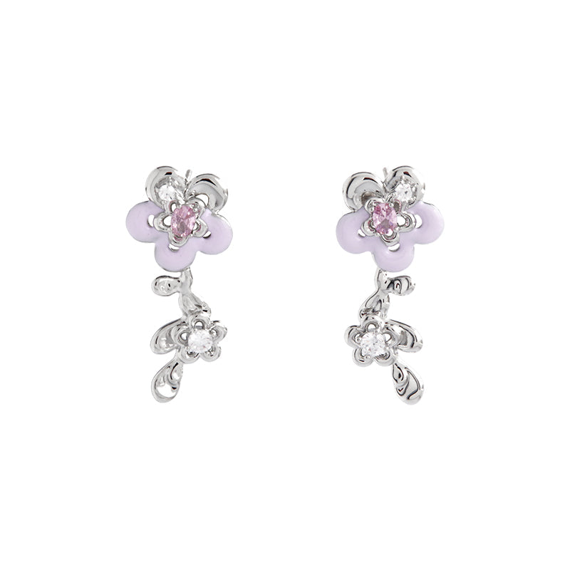 [Esak∞chi] Summer Night Murmur Purple Flower Earrings pg1797