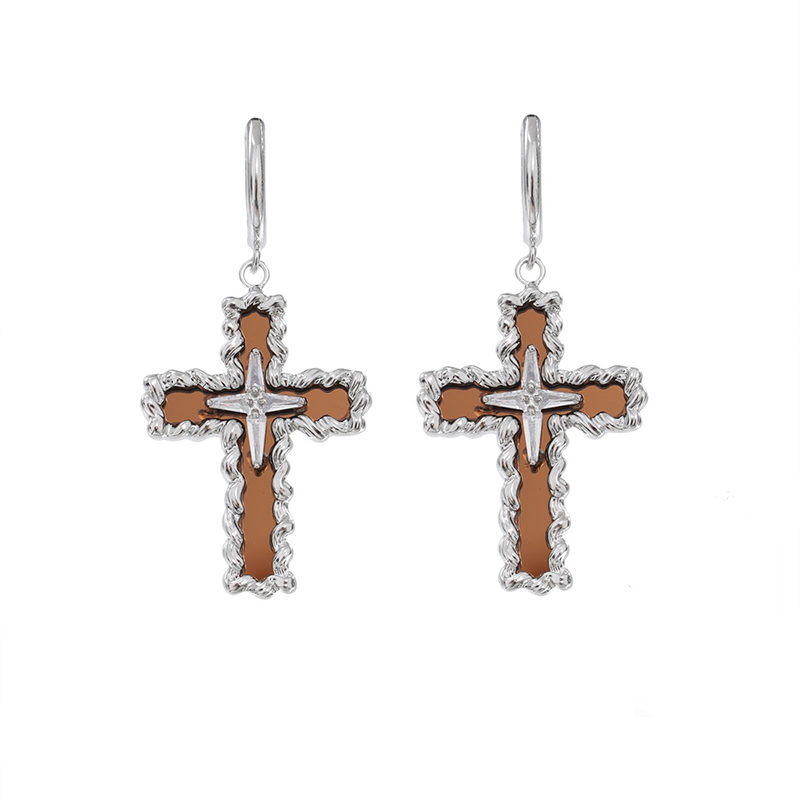 [SUMIYAKI]Baldwin IV Slack Cross Earrings pg98