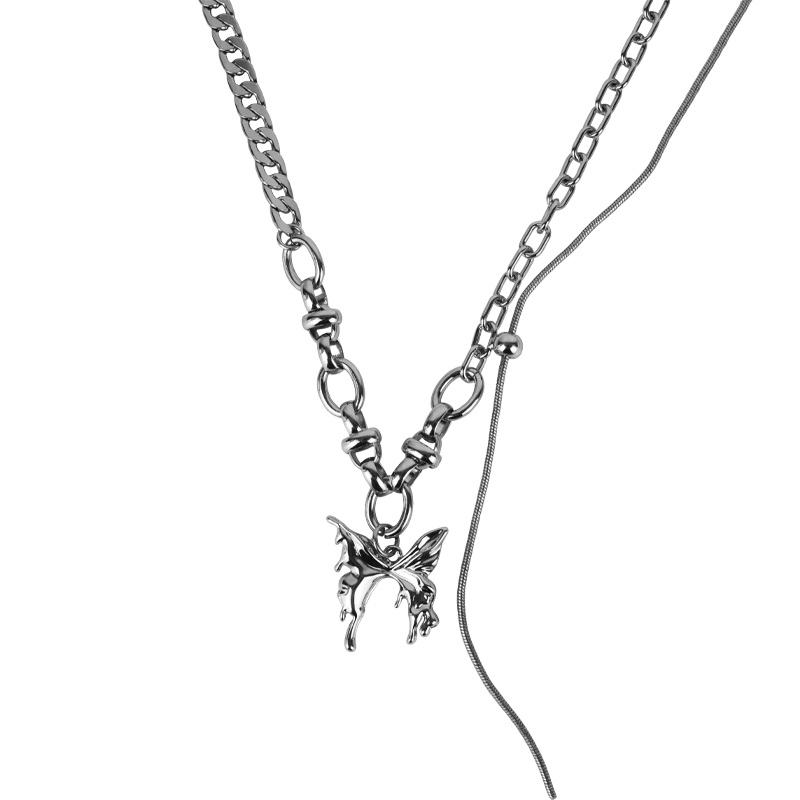 [OOMEOO] Liquid Butterfly Necklace pg1088