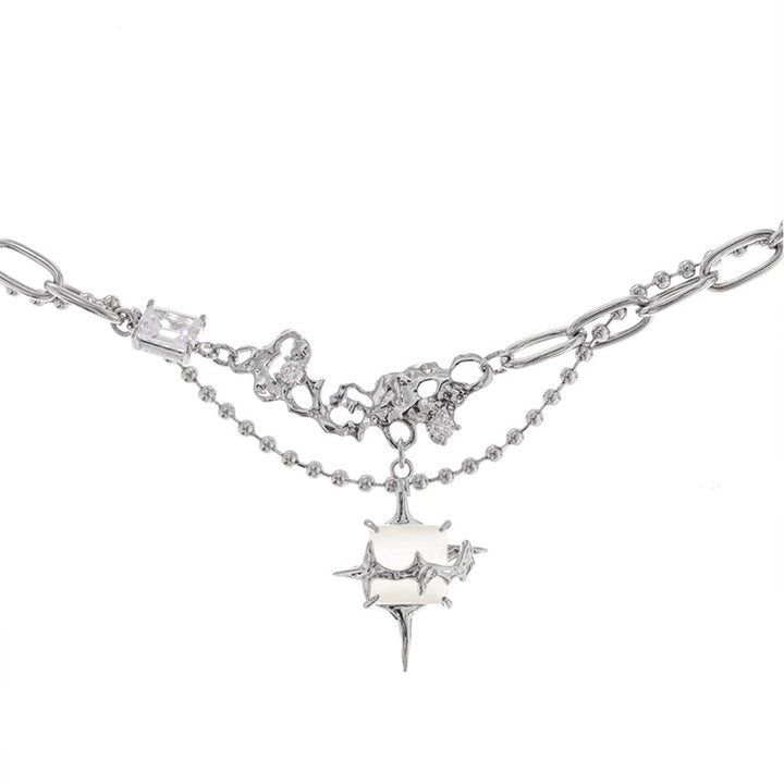 【SUMIYAKI】Starry Eyes Square Necklace pg1776