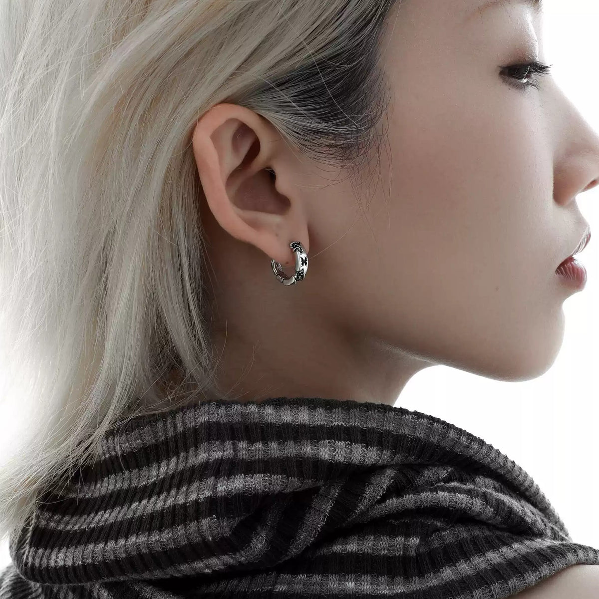 Butterfly Skeleton Hoop Earrings
