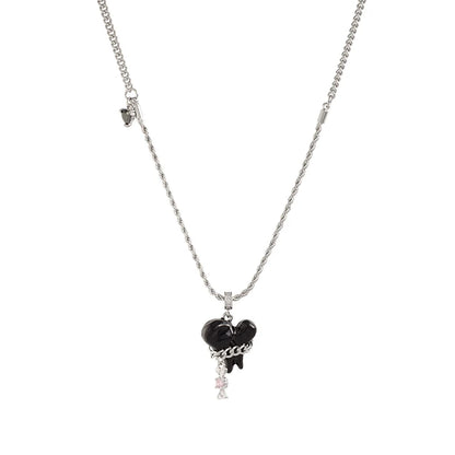 [Esak∞chi] Cool Teeth Black Necklace pg449