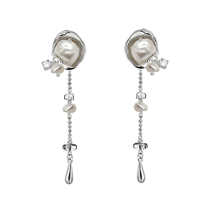 【MASW】Pearl Tassel Earrings pg1346