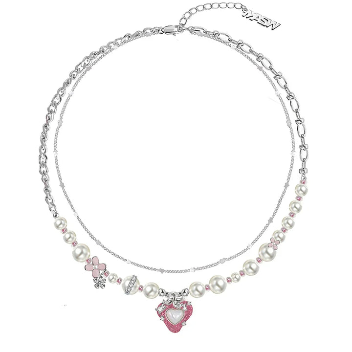 【MASW】Secret Garden Strawberry Layer Necklace pg1590