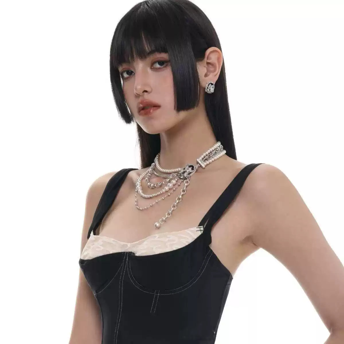 Layered Pearl Necklace Set