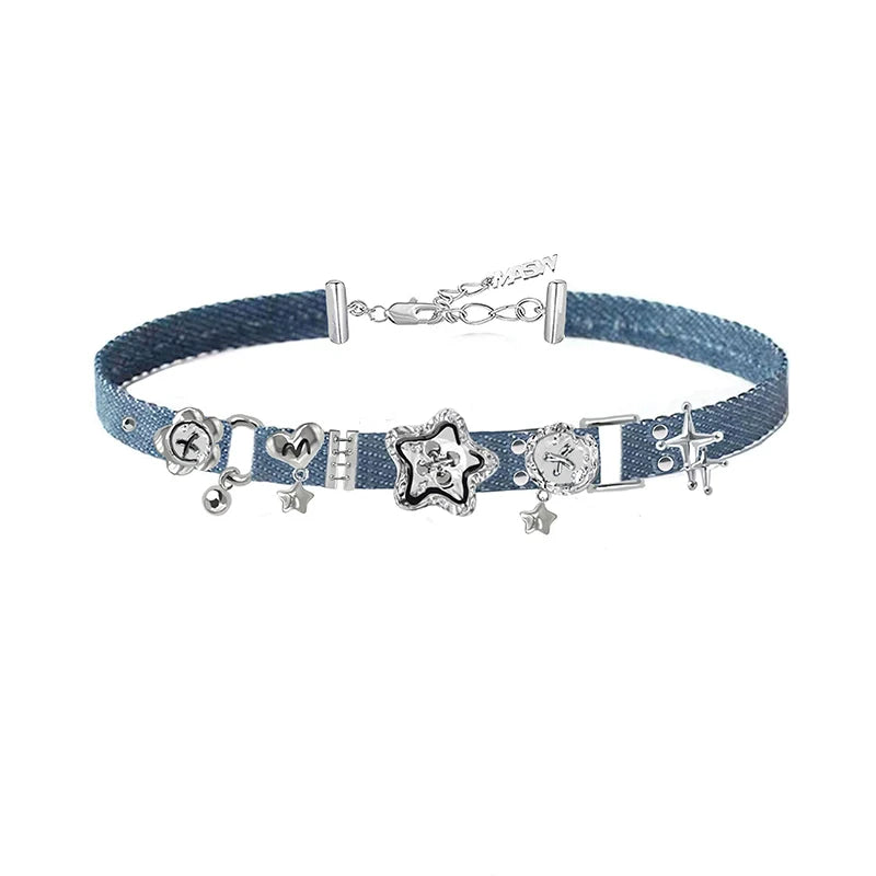 【MASW】Denim Love Star Choker pg579