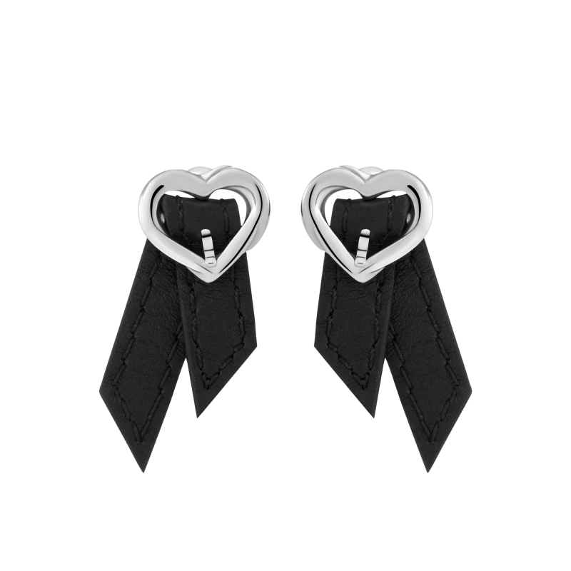 [BLACKHEAD]B Label Love Leather Earrings pg90