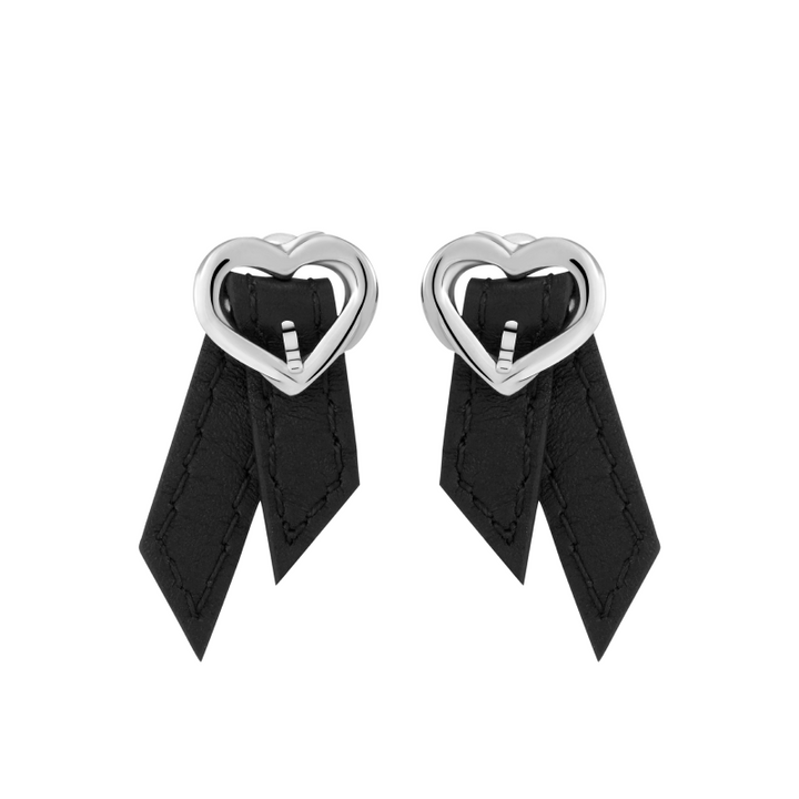 [BLACKHEAD]B Label Love Leather Earrings pg90