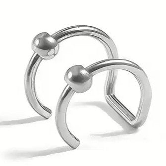No-Piercing C-Shaped Lip Clips