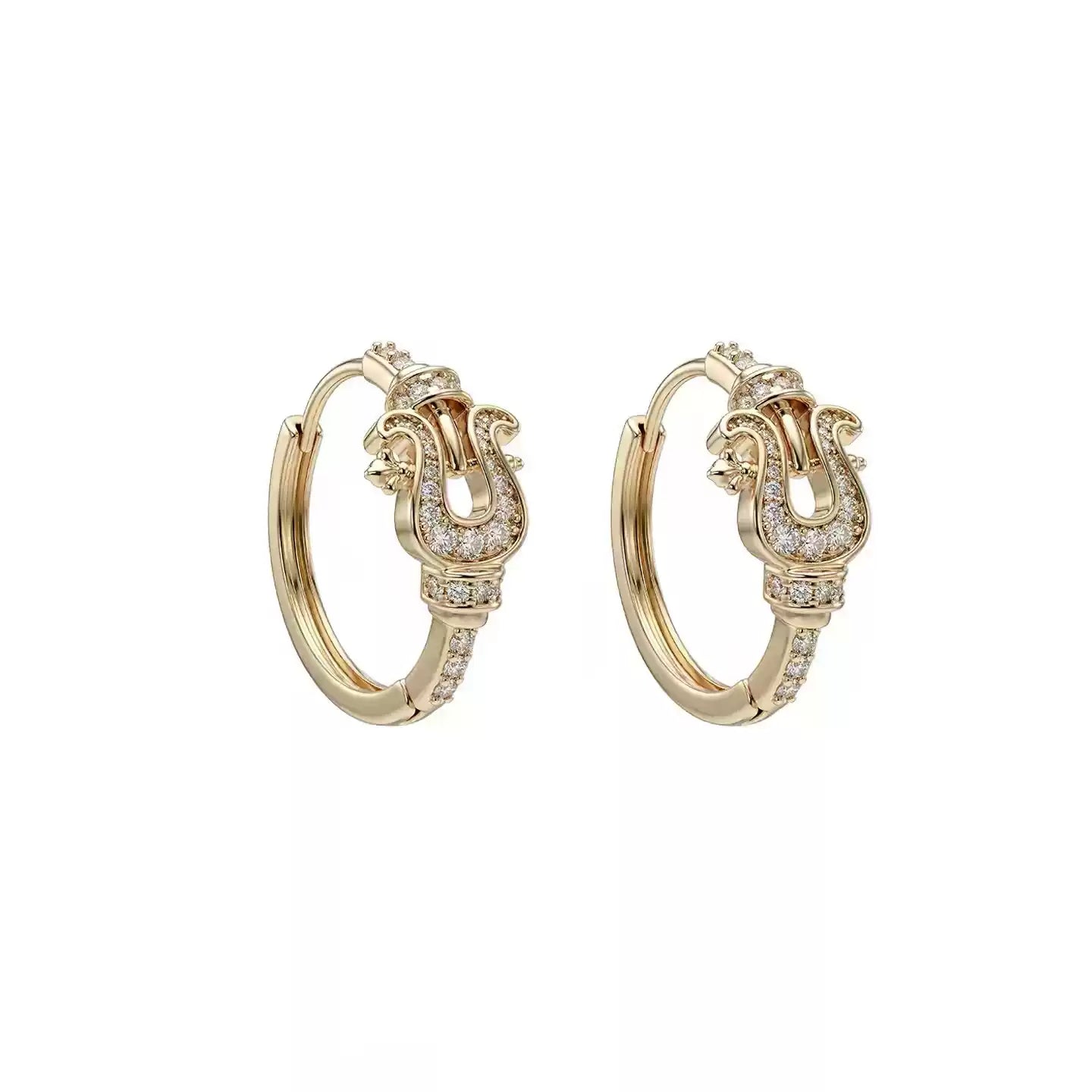 Fortune Hoof Clasp Earrings