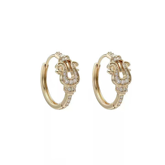 Fortune Hoof Clasp Earrings