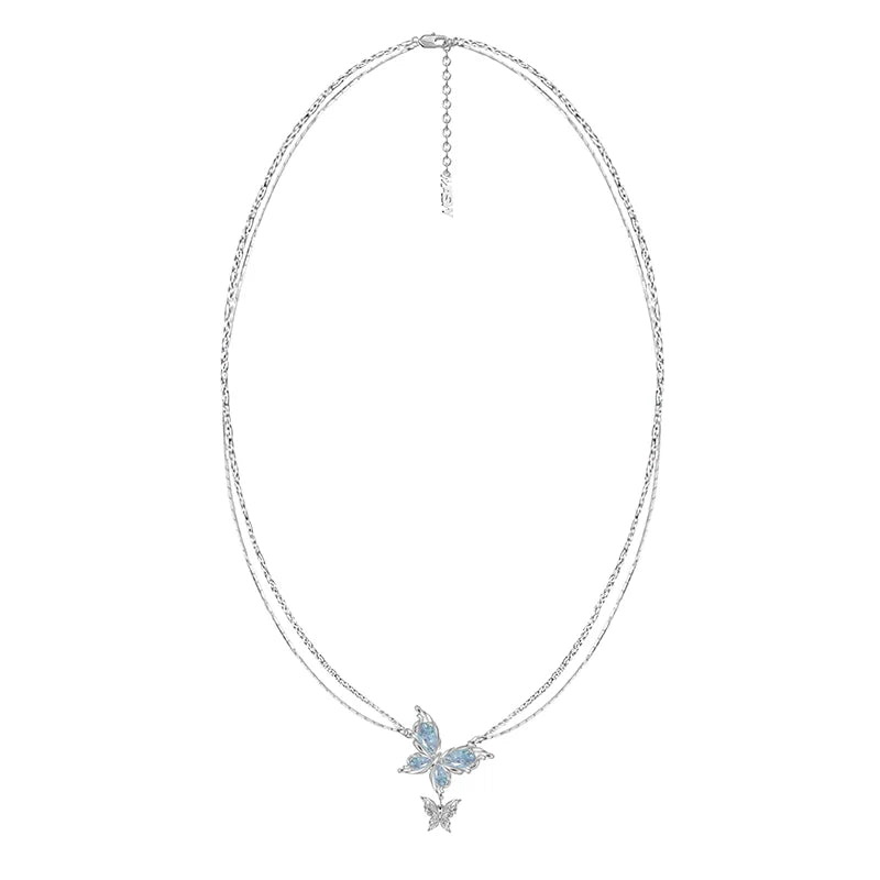 【MASW】Butterfly Dance Ice Blue Necklace pg281