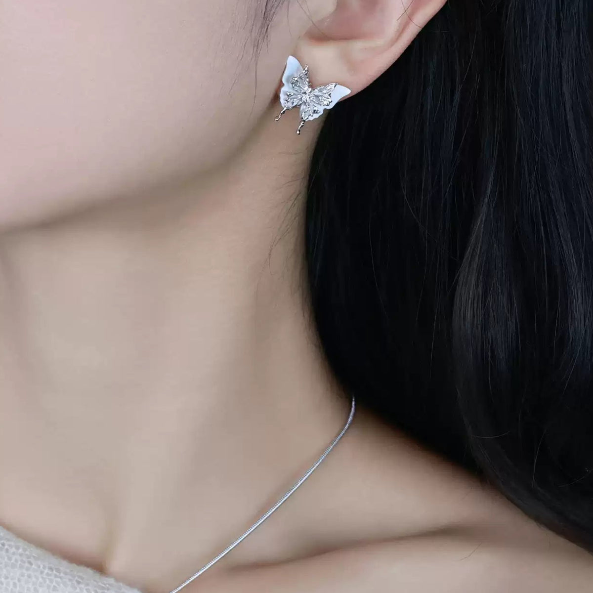 Natural Shell Butterfly Earrings