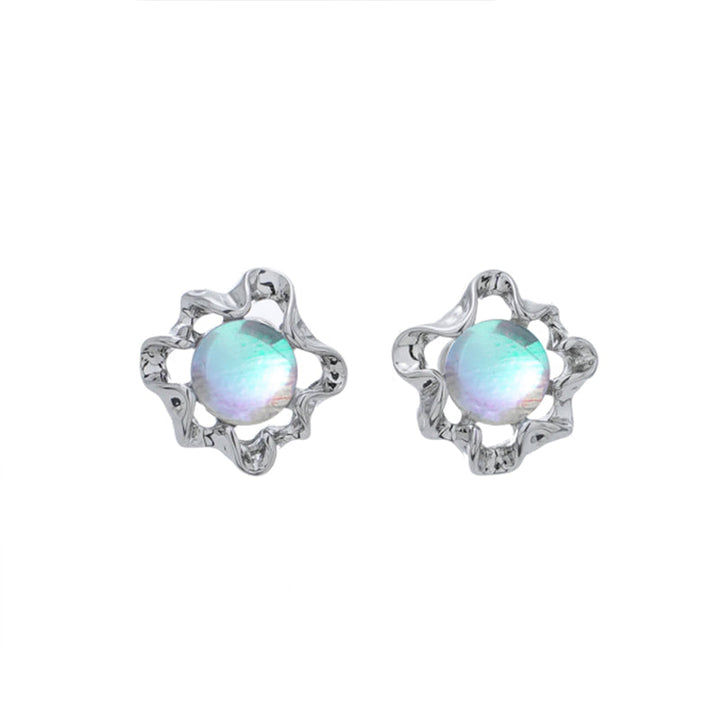 【SUMIYAKI】Lunar Eclipse Flower Moonstone Earrings pg1144