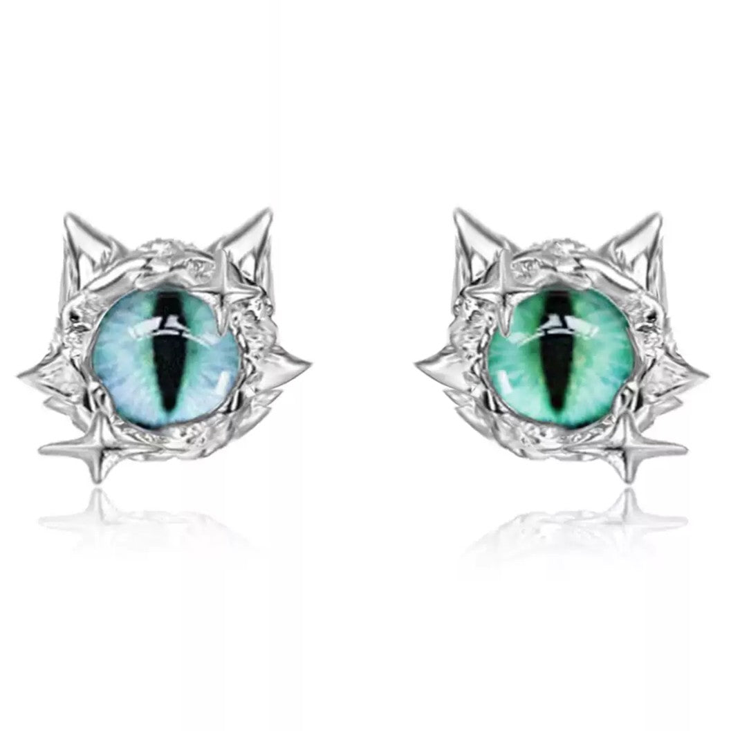 Oversized Devil's Eye Stud Earrings