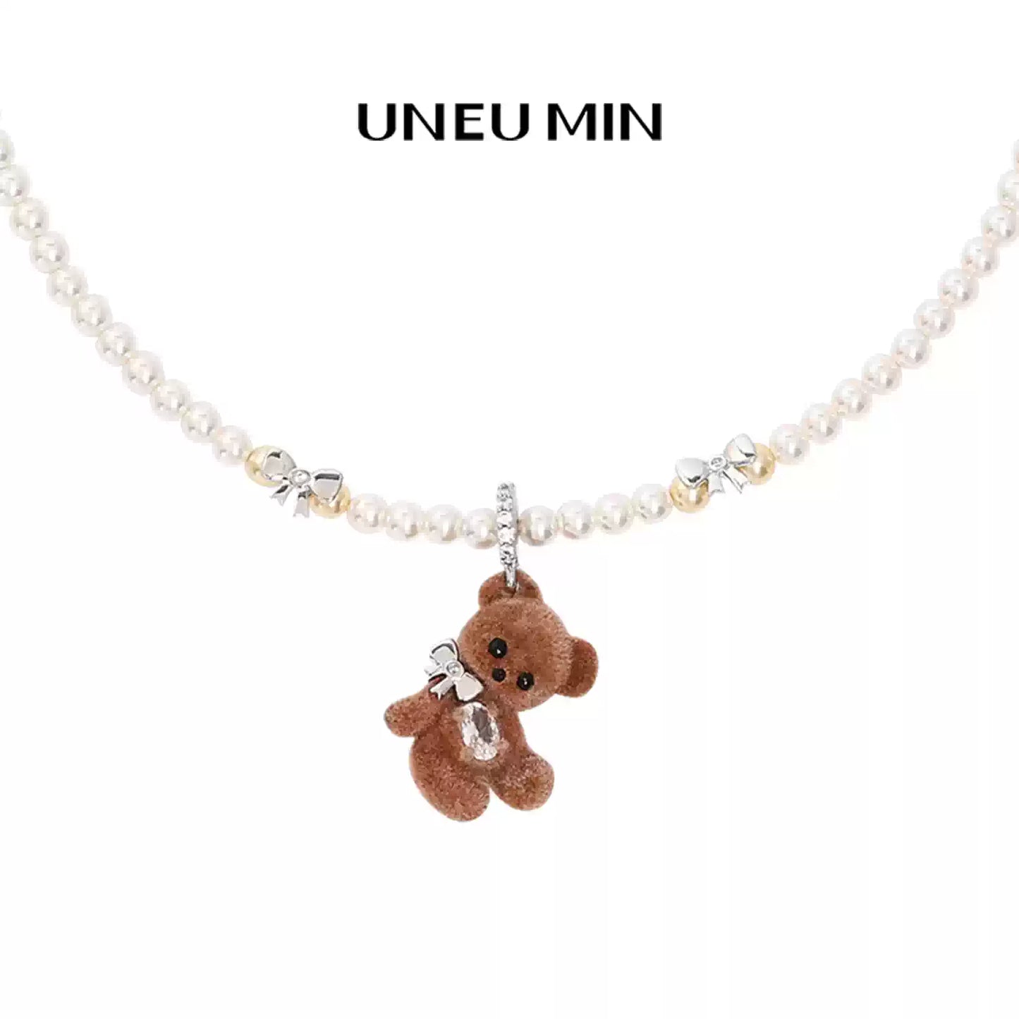 Fleece-Lined Teddy Bear Necklace