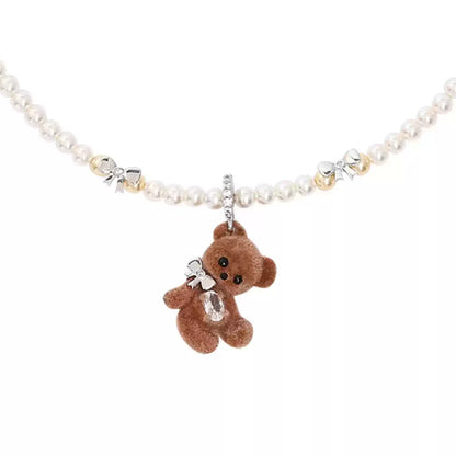 Fleece-Lined Teddy Bear Necklace