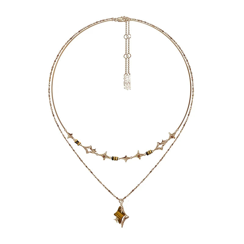 [MASW] Nostalgia Star Layer Necklace pg1307